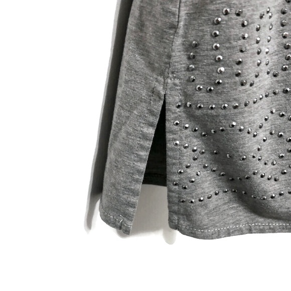 BANANA REPUBLIC | Gray Beaded Sleeveless Tee Sz M - Picture 8 of 13